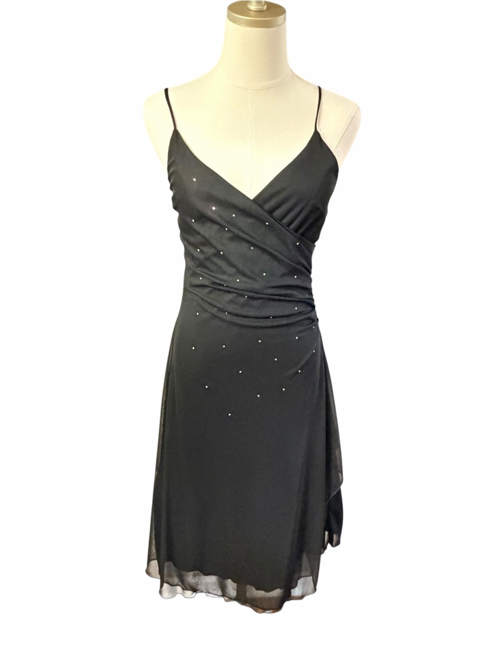 Vintage Y2K Rampage Whimsigoth Fairy Grunge Sheer Midi Dress Size M Mesh Ruched